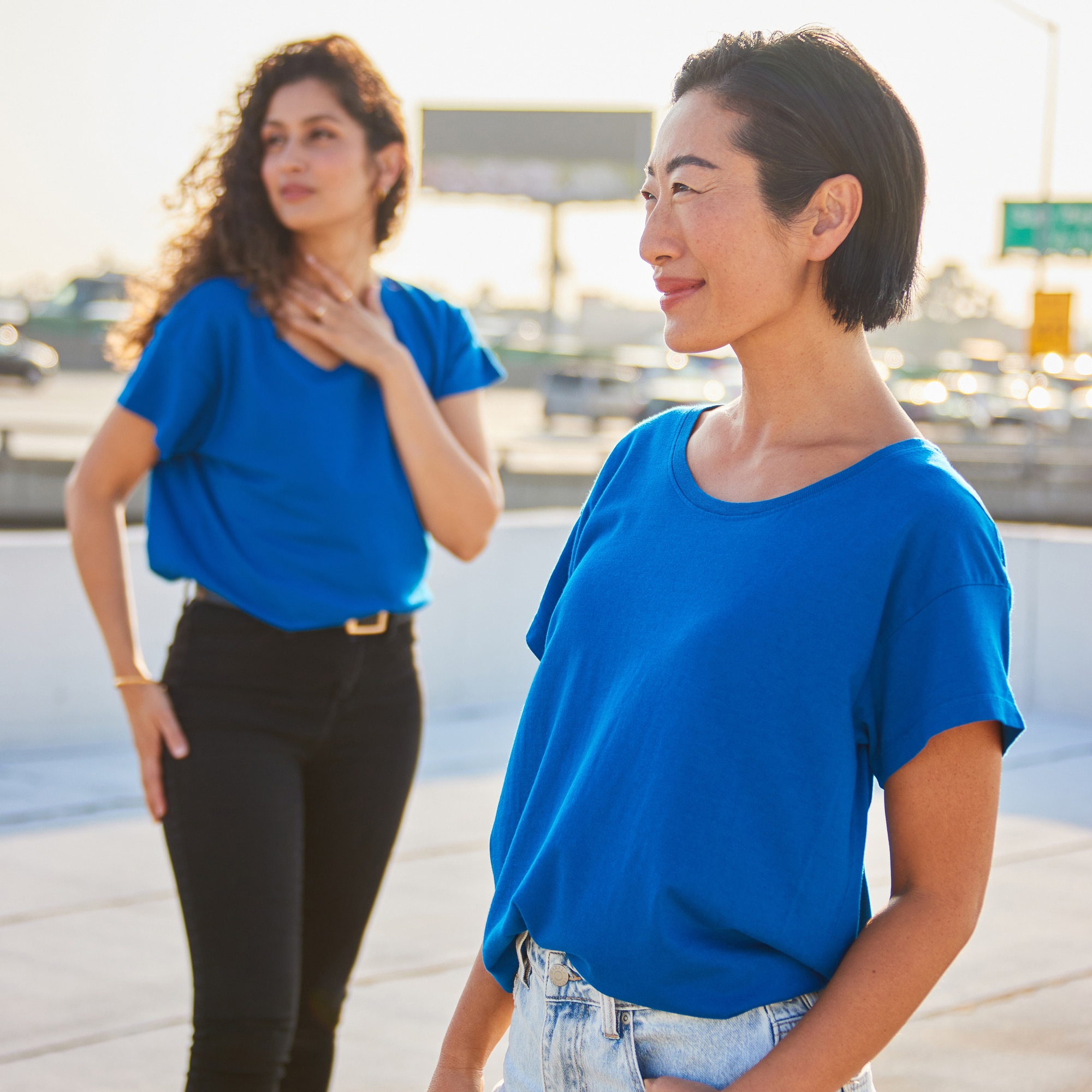 BEYOND BLUE ORGANIC BOXY SCOOP Blue Organic Boxy Scoop by ALTER X