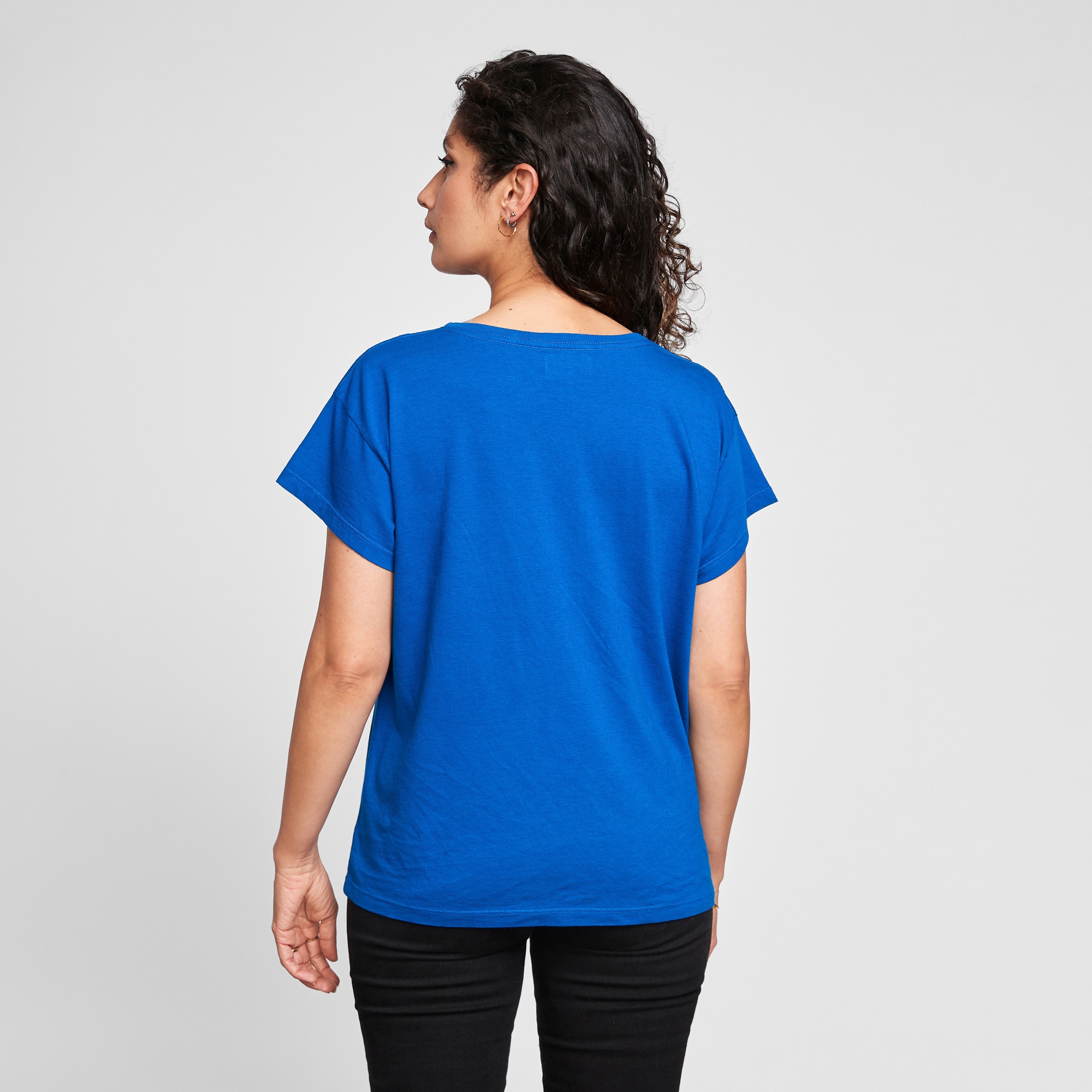 BEYOND BLUE ORGANIC BOXY SCOOP Beyond Blue Shirt by ALTER X